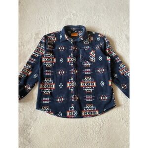 Griffintown Fleece Button Down Aztec‎ Print Shirt Soft Comfy Casual Medium